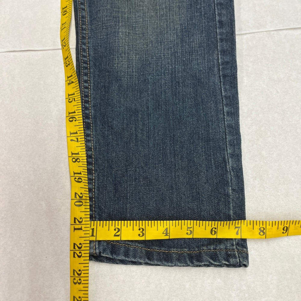 Levi's 505 Regular Jeans Kids 8 Husky Dark Wash Adjustable Waist Straight Denim - Picture 10 of 11